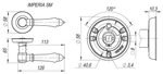 Ручка раздельная R.SM58.IMPERIA (IMPERIA SM) MAB-6 темная бронза