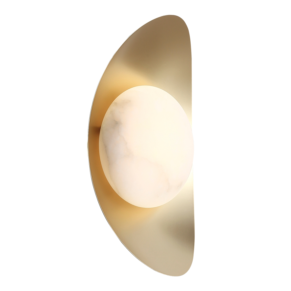 Светильник настенный ST-Luce Золотистый/Алебастр LED 1*7W PEARL sl6229.201.01