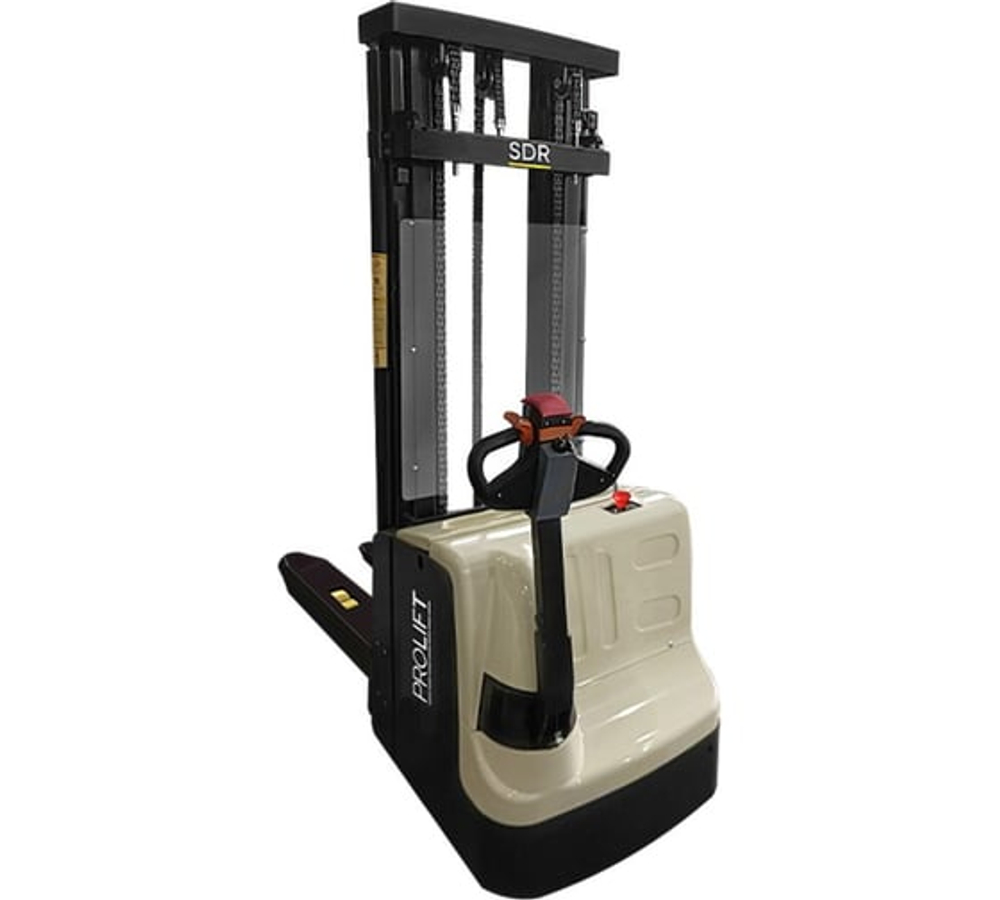 Штабелёр самоходный PROLIFT SDR1545S M2, 1500 кг, подъём 4500 мм, вилы 1150 мм, АКБ 24 В / 210 Ач, ЗУ