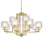 Подвесная люстра Newport ALEXANDRA 4408+4/C mat.gold