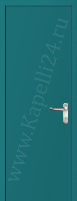 Дверь влагостойкая пластиковая KAPELLI multicolor ДГ RAL 5018 Бирюзово-синий + коробка