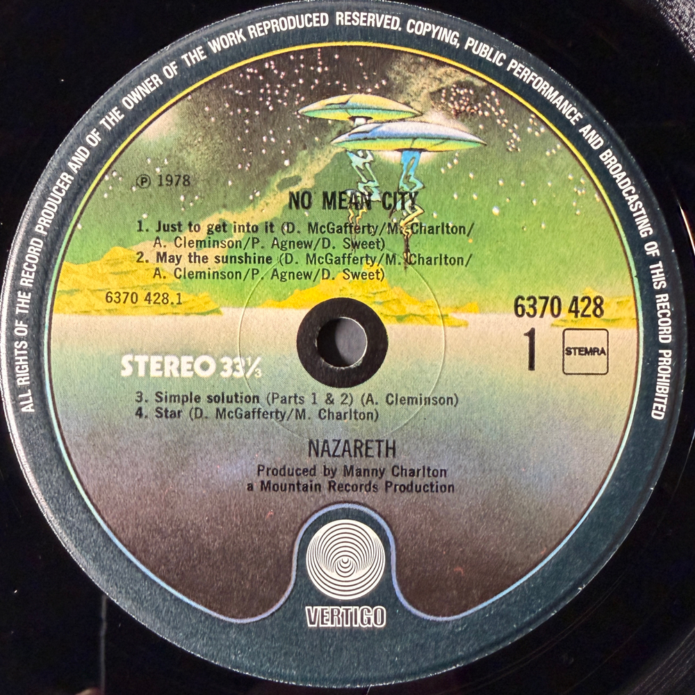 Nazareth – No Mean City (Голландия 1978г.)