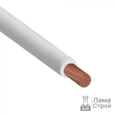 Кабель ПуГВ 1 × 6 ККЗ круглый 100 м, белый