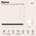 Подвесной светодиодный светильник Maytoni Vinder P050PL-L40B4K черный