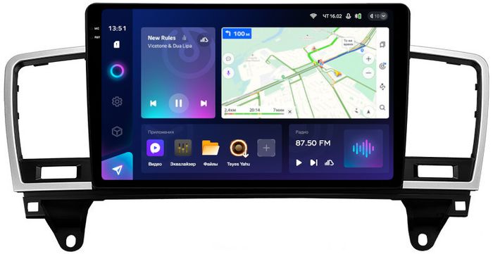 Магнитола для Mercedes-Benz ML W166, GL X166 2011-2015 (рамка 9) - Teyes CC3-2K QLed Android 10, Быстрая, SIM-слот, CarPlay