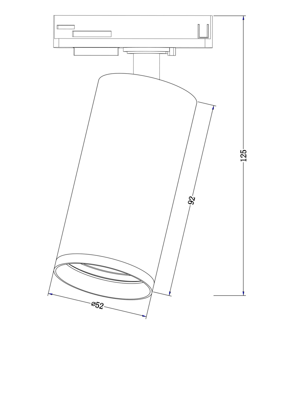 Трековый светильник Maytoni Focus S TR020-1-GU10-B