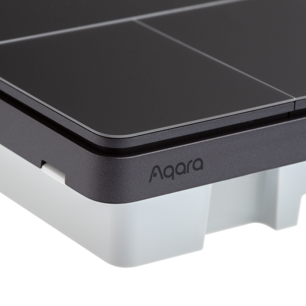 AQARA Умный настенный выключатель Z1 Pro (2 клавиши), цвет: серый, модель ZNQBKG43LM_gr