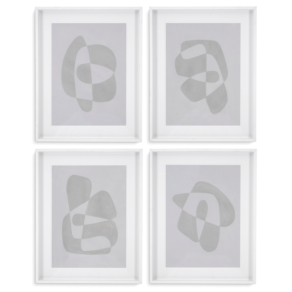 Постер Print Soft shape set of 4 арт.116653