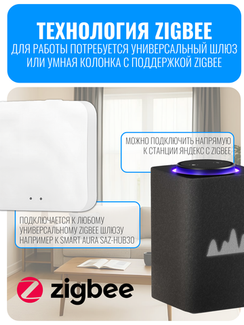 Умная ZigBee розетка с заземлением Smart Aura серия Classic с рамкой из стекла