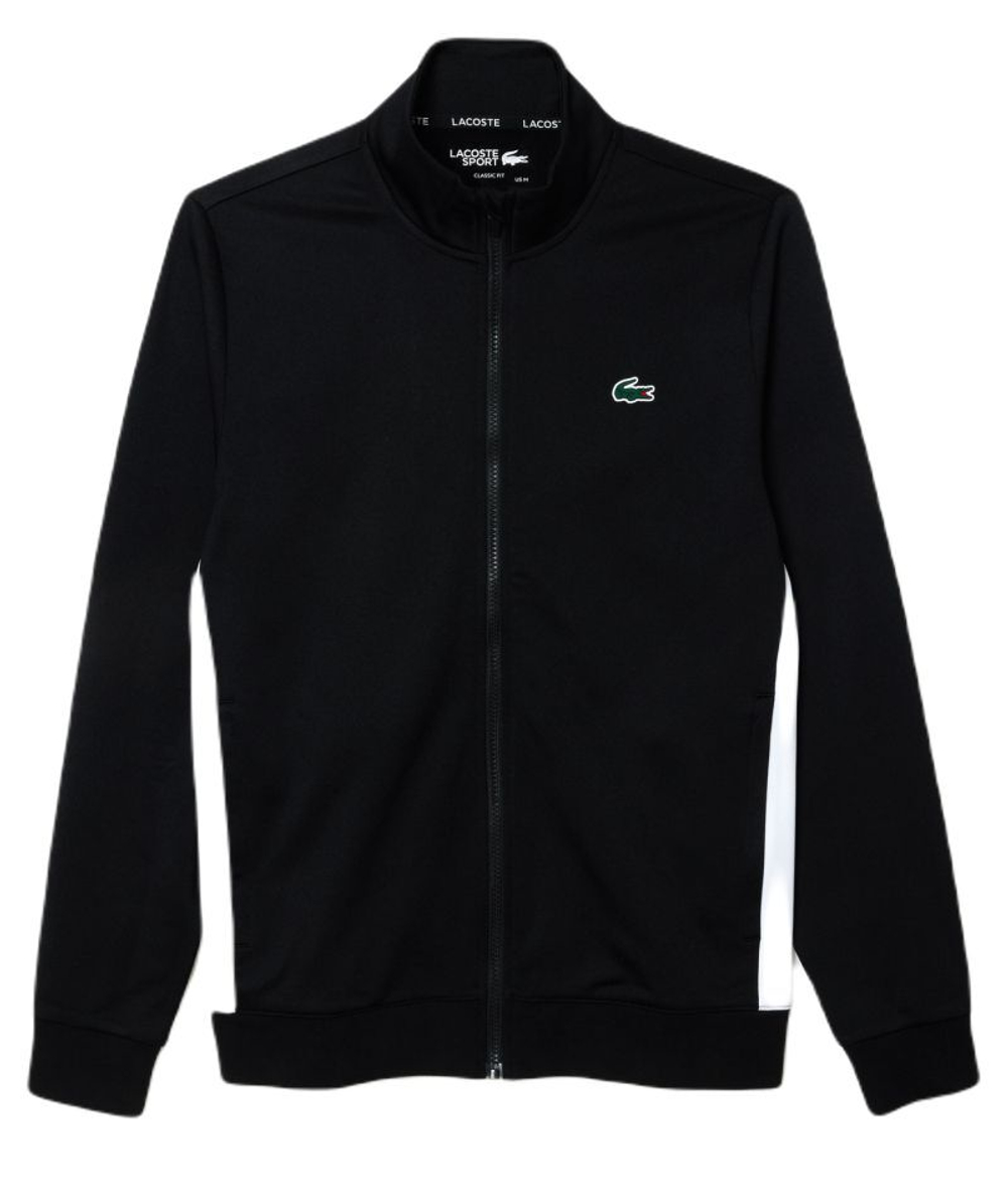 Мужская теннисная кофта Lacoste Tennis Zipped Ripstop Tennis Sweatshirt - black