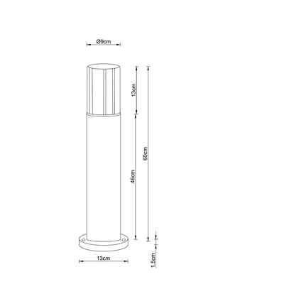 Ландшафтный светильник Arte Lamp SEGINUS A6515PA-1BK, 1хE27