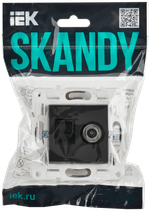 SKANDY Розетка двойная TV+RJ45 кат.6 SK-A15T титан IEK