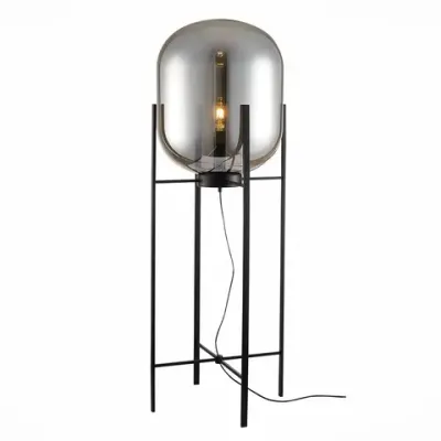 SL1050.725.01 Торшер ST-Luce Черный/Дымчатый E27 1*40W (из 2-х коробок)