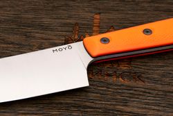 Нож кухонный MOYO Геликон пчак 175мм, сталь AR-RPM9, рукоять G10-extra оранжевый