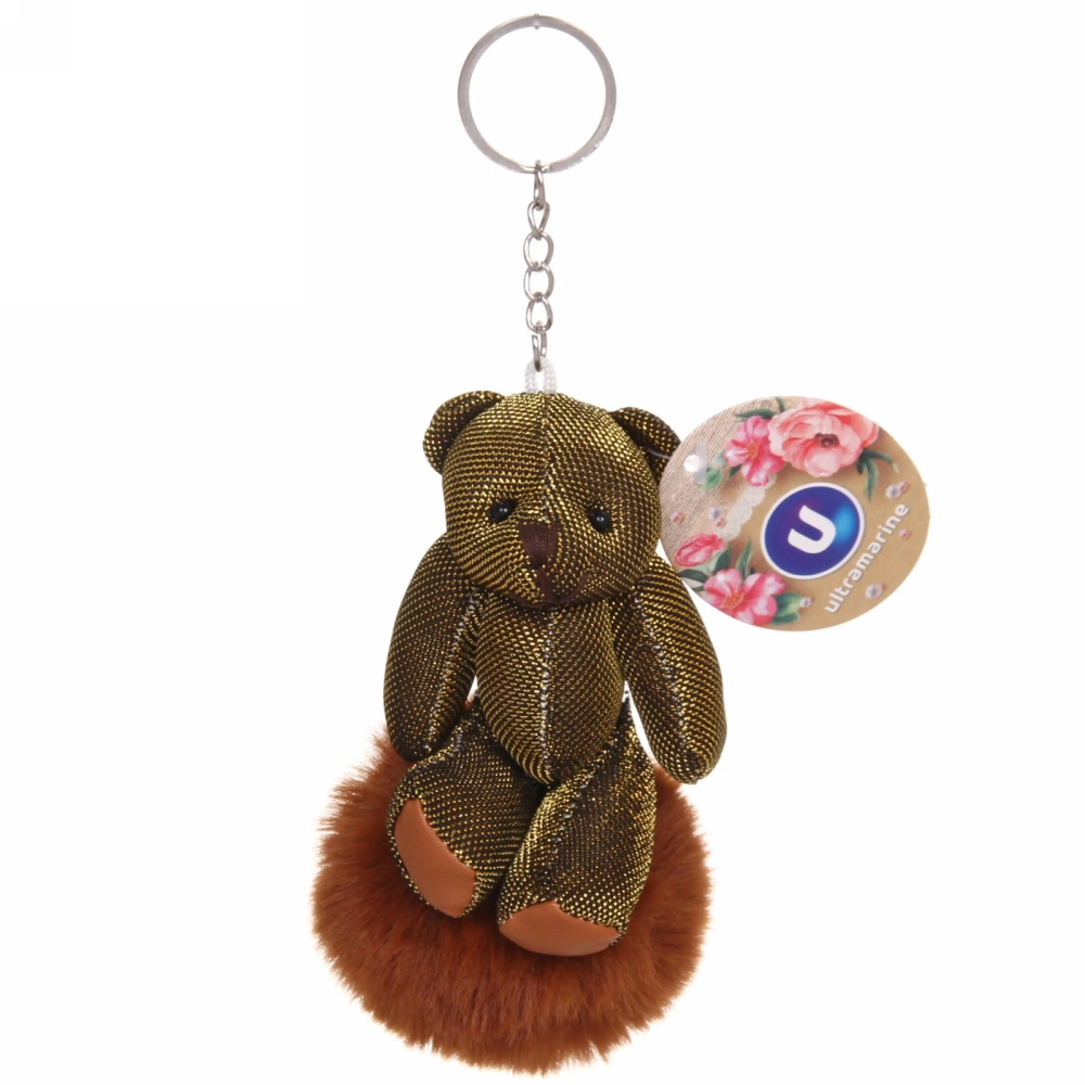 Брелок «Pom pom- Медвежонок Барни» микс 5 цветов, 12см