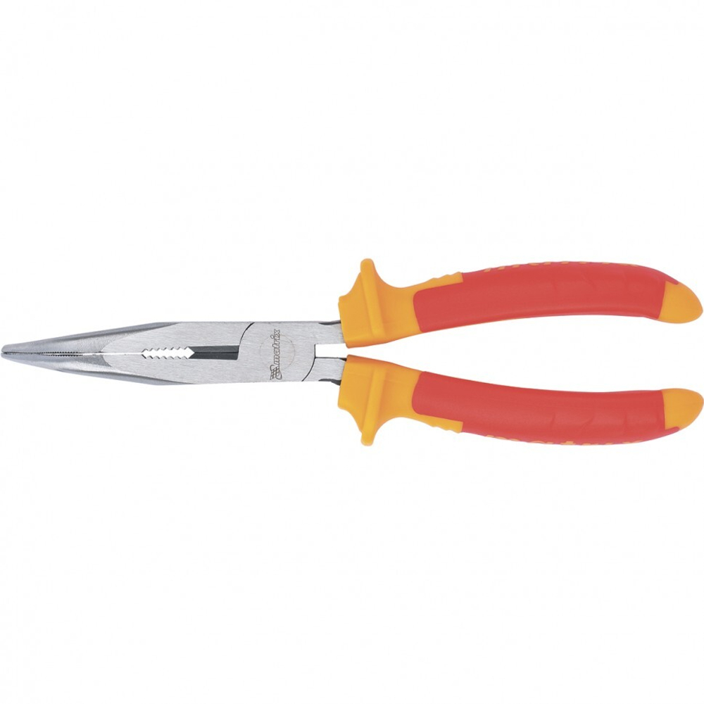 Длинногубцы изогнутые Insulated, 200 мм, двухкомпонентные рукоятки Matrix Professional
