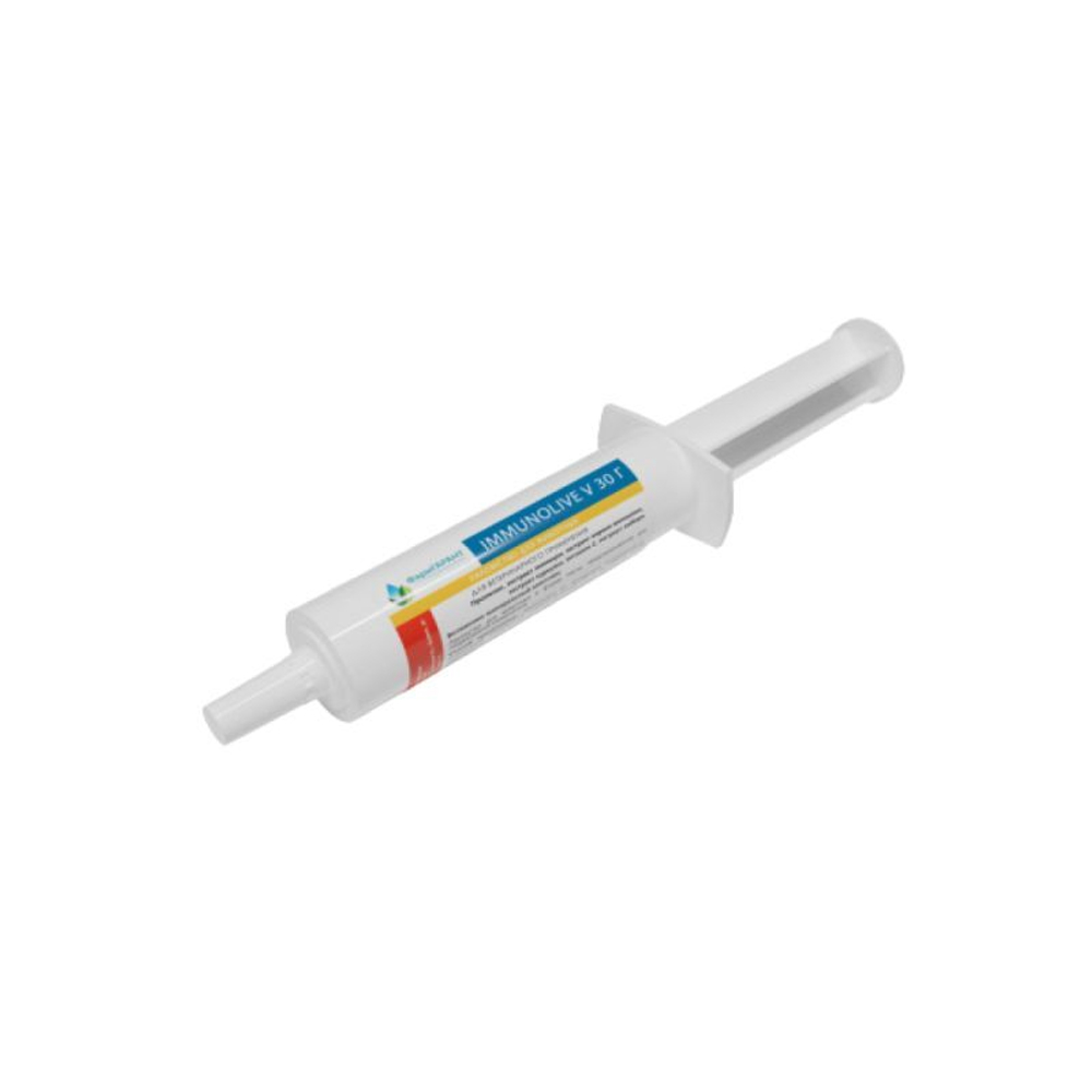Паста для поддержания иммунитета телят Immunolive V шприц-дозатор 30 гр.
