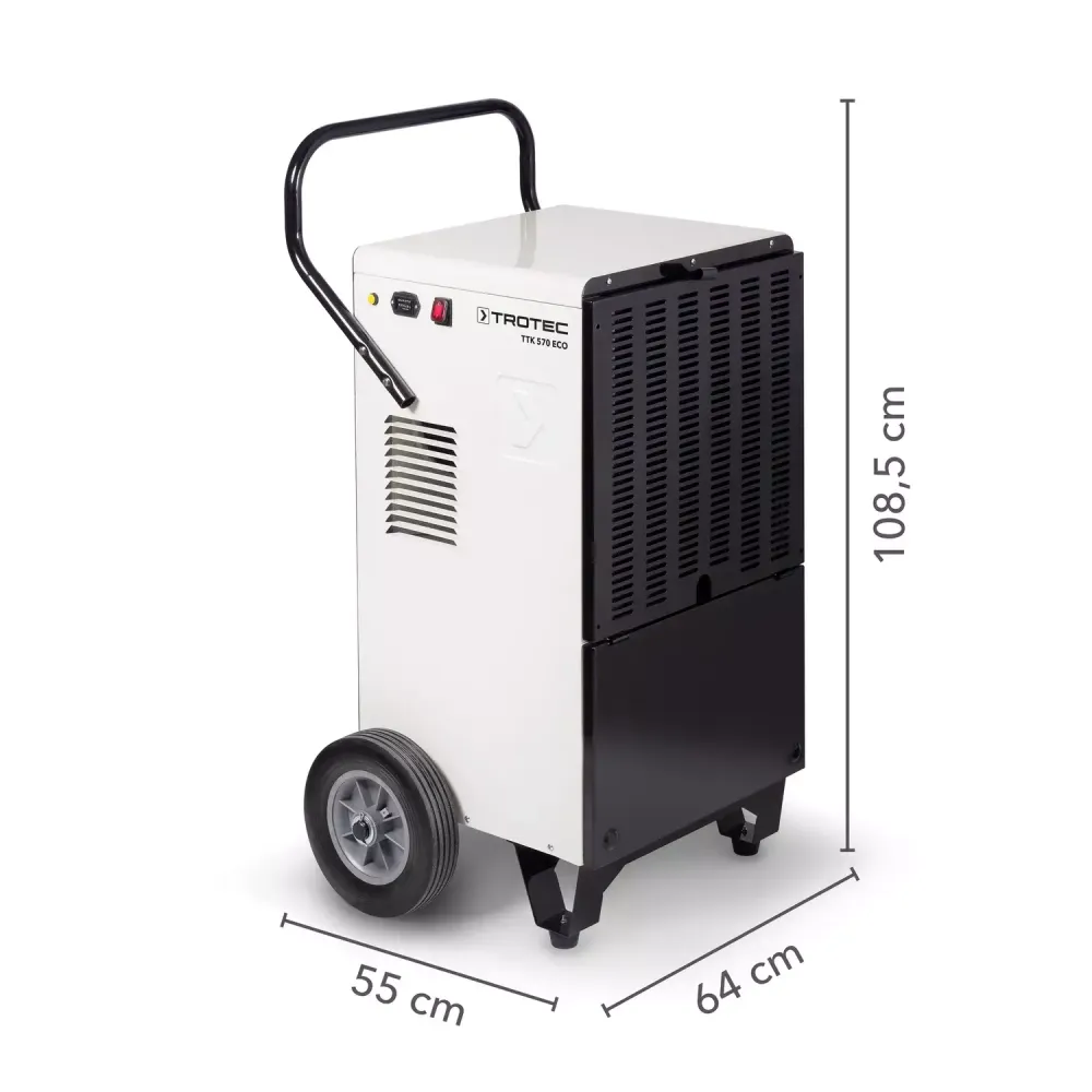 Осушитель воздуха TROTEC TTK 570 ECO промышленный - [до 110 л. за сутки / для S≈200 м²]