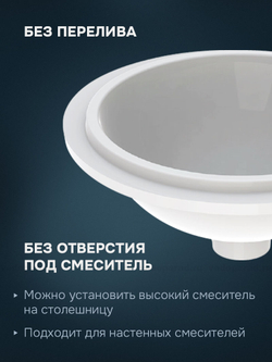 Раковина встраиваемая Geberit VariForm 40 500.746.01.2 белая