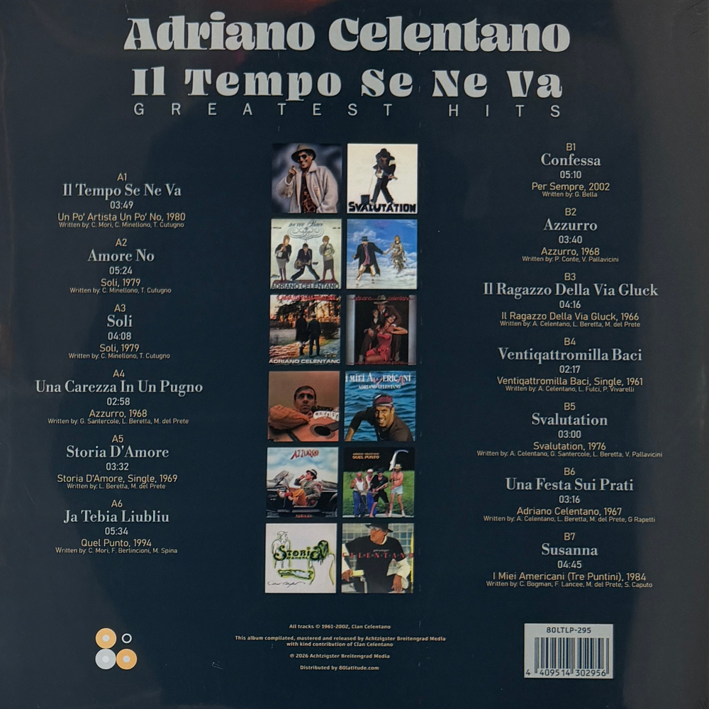 Adriano Celentano ‎– Il Tempo Se Ne Va - Greatest Hits (Россия 2026г.)