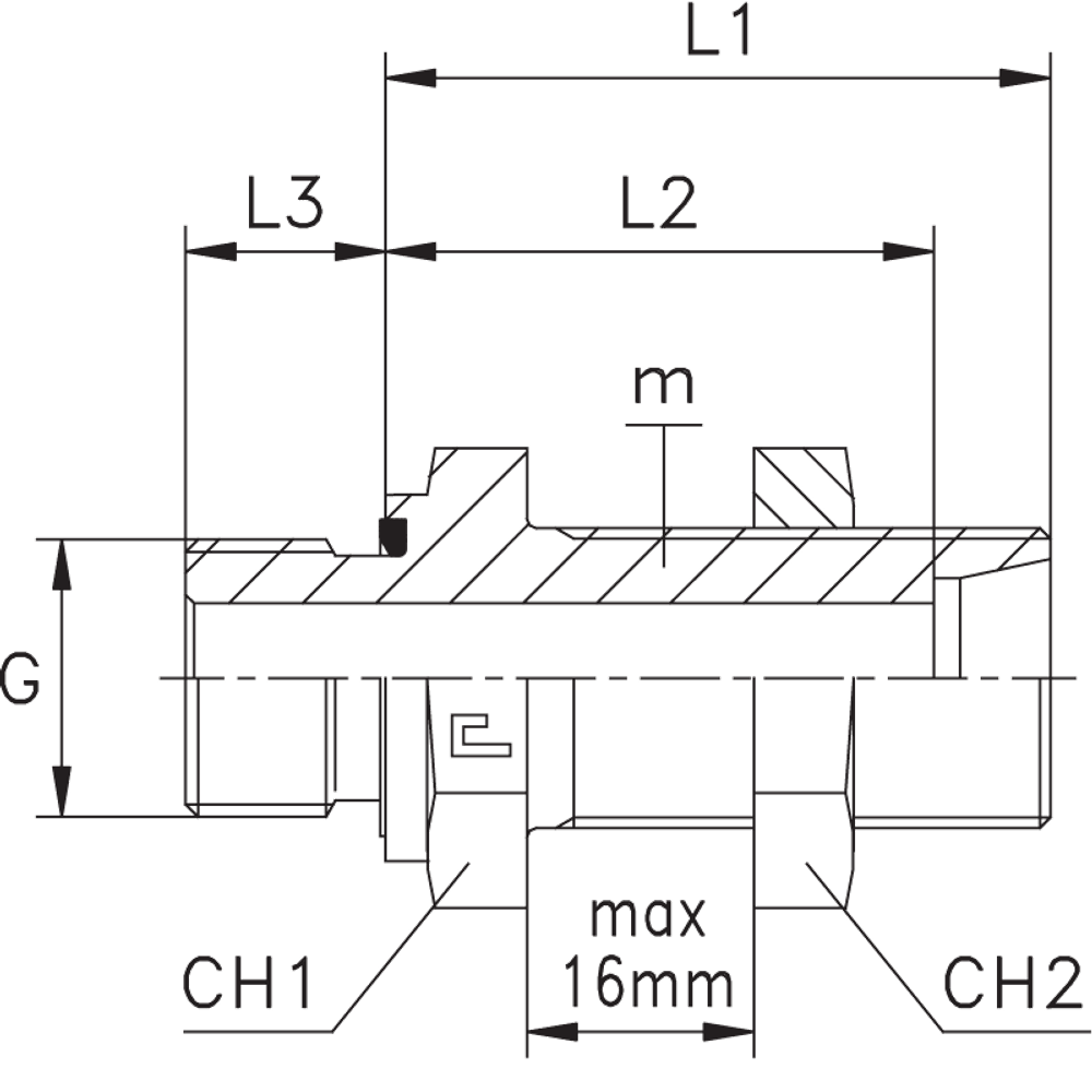 Штуцер FDE DL15 BSP 1/2 (корпус)