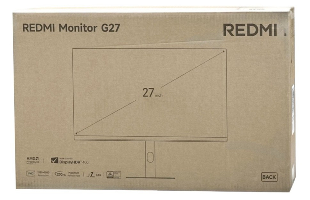 Монитор Xiaomi Redmi G27 27" IPS/200Hz/1080P/1мс (P27FDA-RG) черный