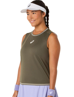 Женский теннисный топ Asics Game Sleeveless - dark olive