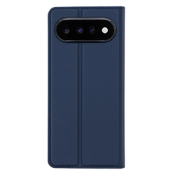 Чехол книжка из кожи синего цвета для Google Pixel 11, серия Skin Pro Series от Dux Ducis