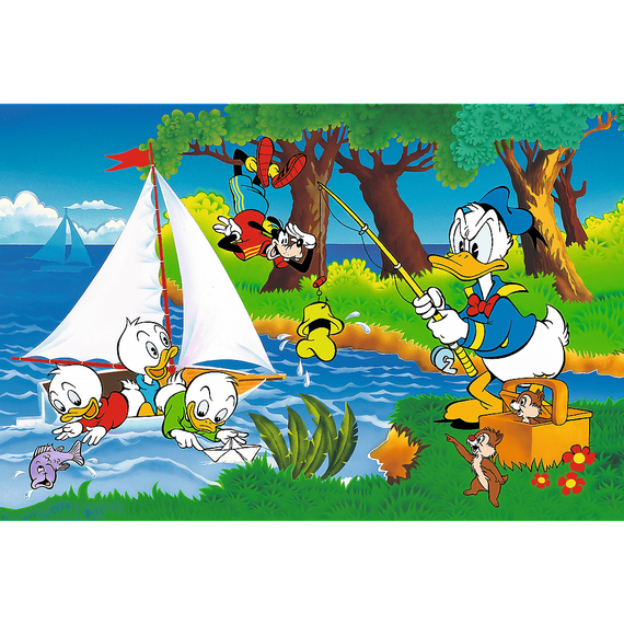 Puzzles - "160" - 40th anniversary Trefl - Lakeside adventure / Disney Standard Characters