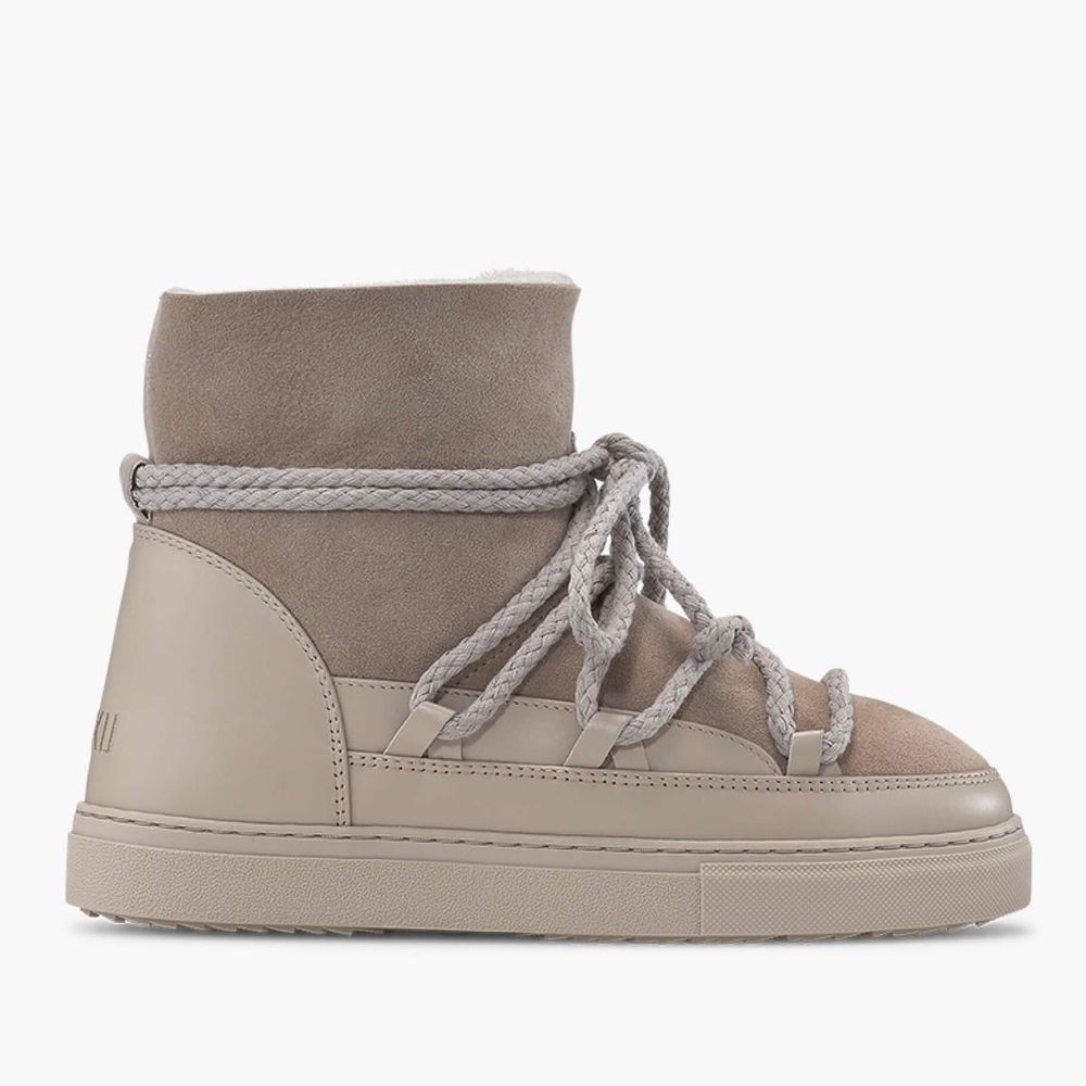 Высокие комбинированные кеды INUIKII Sneaker Classic Grey на меху
