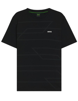 Мужская теннисная футболка BOSS Pattern GOC - black