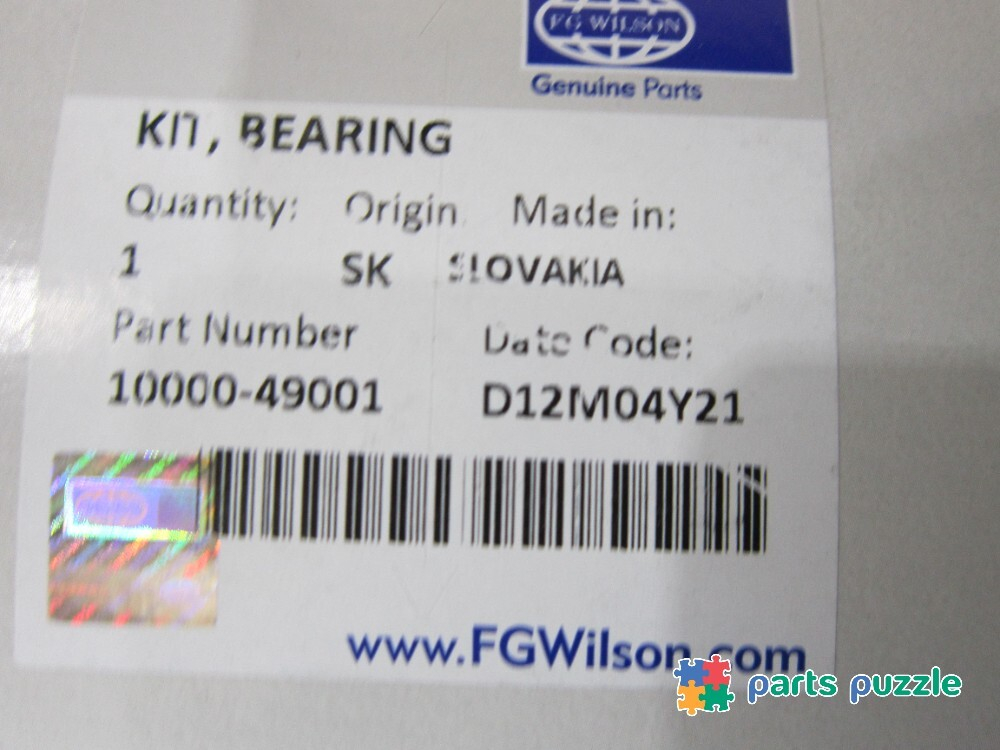 Вкладыши коренные коленчатого вала / KIT, BEARING АРТ: 10000-49001