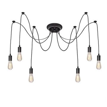 Люстра-паук 6*Е27 LOFT1162/6 чёрный/бронза Spider LOFT IT