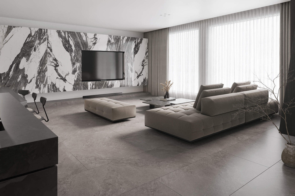 ARTCER Stone Antracita Bianco Carving 60x120