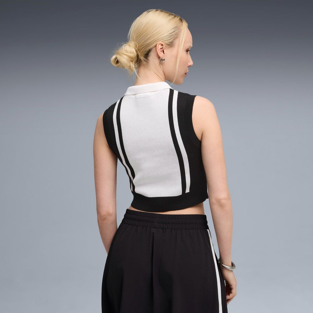 Топ женский PUMA FUTURE.PUMA.ARCHIVE Half-Zip Knitted Tank