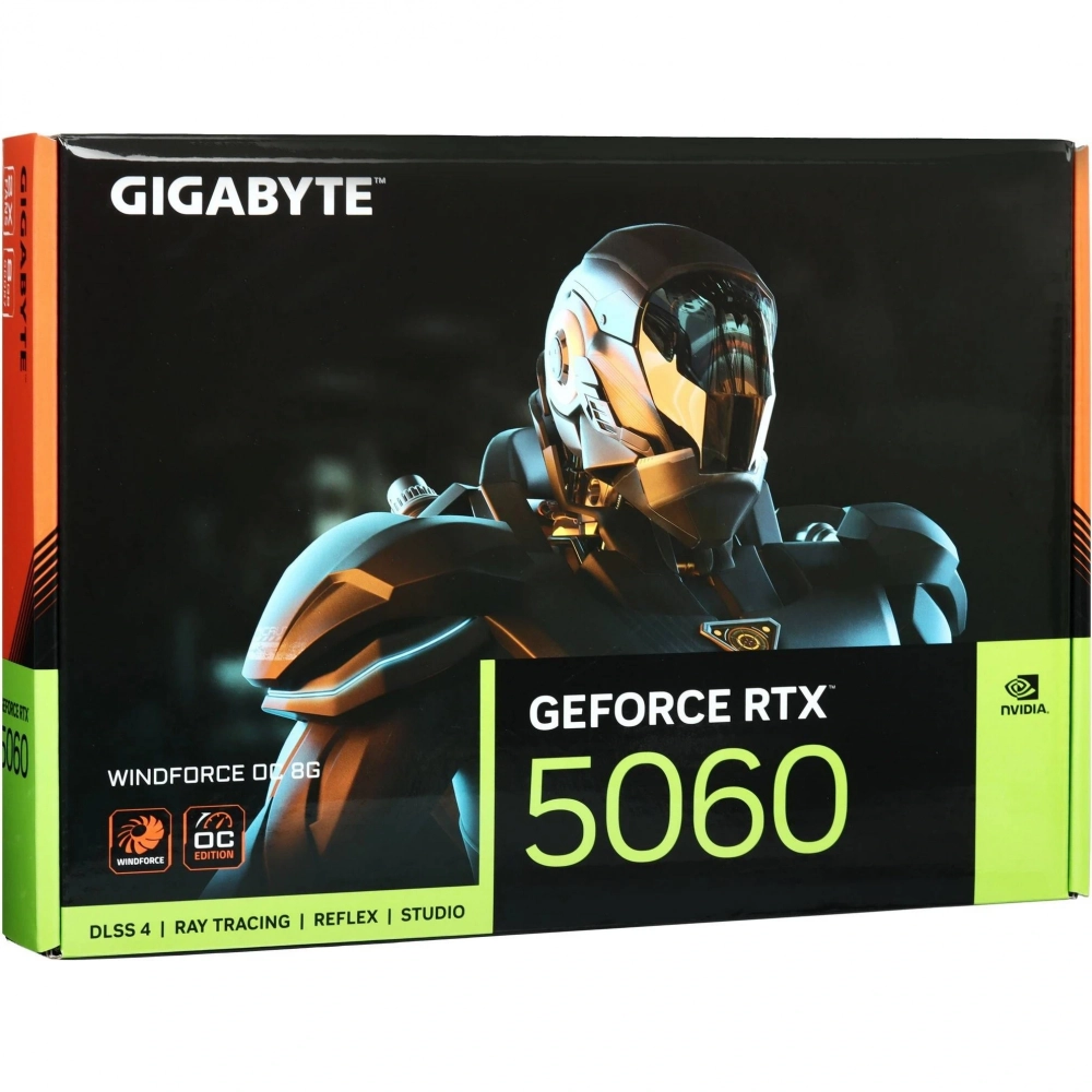 Видеокарта GigaByte RTX 5060 Windforce OC 8G GDDR7 (GV-N5060WF2OC-8GD)