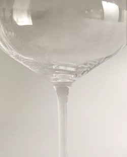 ZARA HOME БОКАЛ ИЗ СТЕКЛА BOHEMIA CRYSTAL С ВОЛНИСТЫМ РЕЛЬЕФОМ, ПРОЗРАЧНЫЙ
