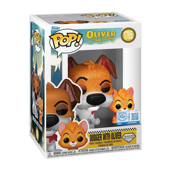 Фигурка Funko POP! Disney Oliver and Company Dodger with Oliver (DGLT) (Exc) (1705) 91909 — упаковка