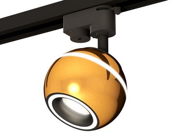 Комплект трекового однофазного светильника с подсветкой 1* MR16 GU5.3 LED 3W 4200K XT1105005 PYG/SBK/FR золото жёлтое полированное/чёрный песок/белый матовый (A2521, C1105, N7111) Ambrella