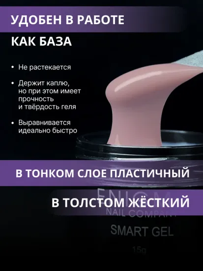 Жидкий бескислотный гель Enigmanic SMART gel 10 50 мл.