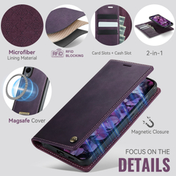 Чехол-кошелек CaseMe 2 in 1 MagSafe Samsung Galaxy S25 Edge