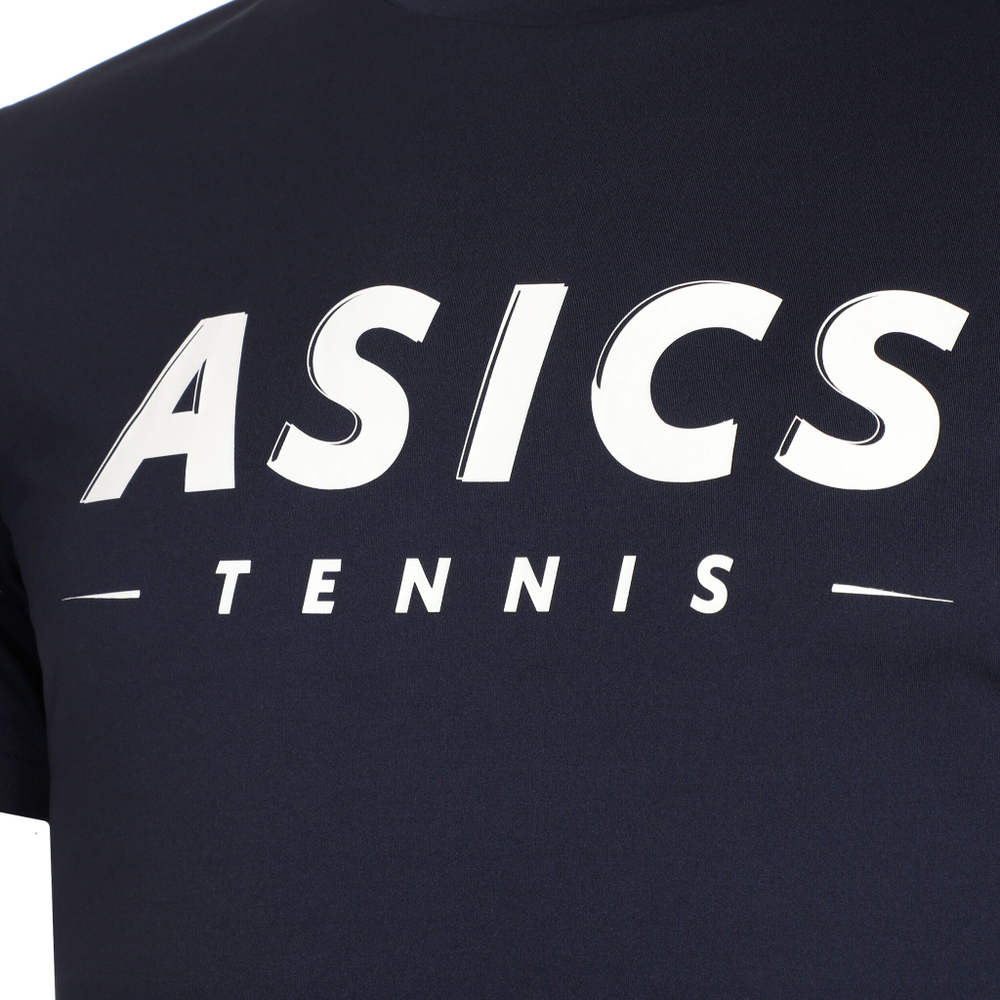 Мужское теннисное поло ASICS Court GPX Tee T-Shirt Men - Dark Blue, White