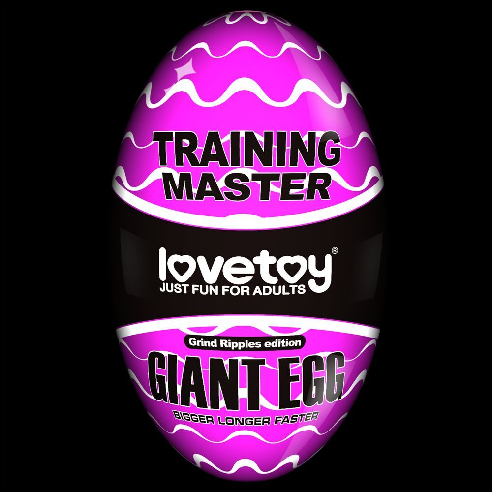 Мастурбатор-яйцо Giant Egg Grind Ripples Edition (Цвет: прозрачный)