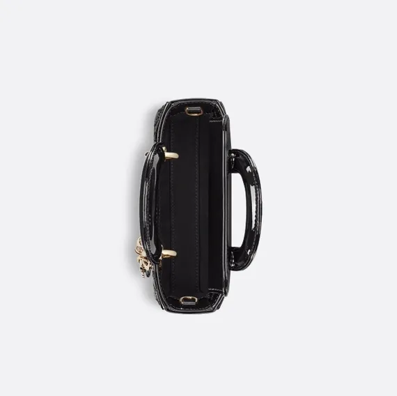 Сумка Dior Lady D-joy из лакированной кожи, черный