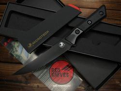 Кухонный нож Microtech Boning кастом - клинок DLC, больстеры титан, рук. Carbon