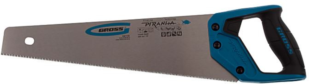 Ножовка по дереву 400мм/11-12TP Gross PIRANHA 24110