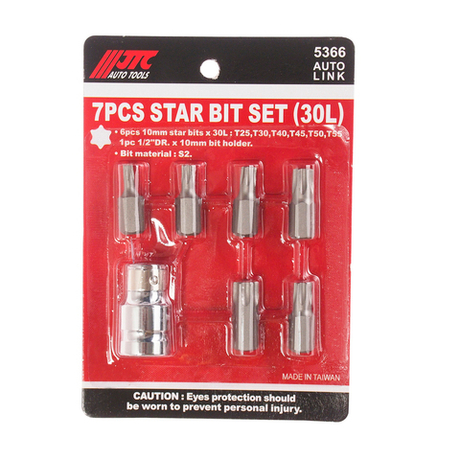 Набор бит 1/2" TORX Т25-55 7 предметов JTC