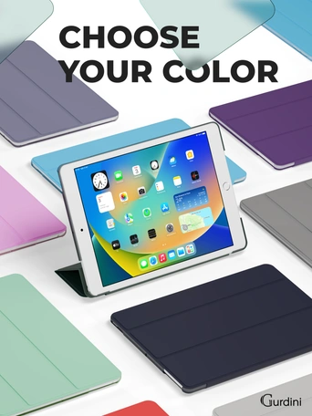 Чехол книжка для iPad 7/8/9 10,2"Gurdini Slim Case полиуретановый зеленый лес