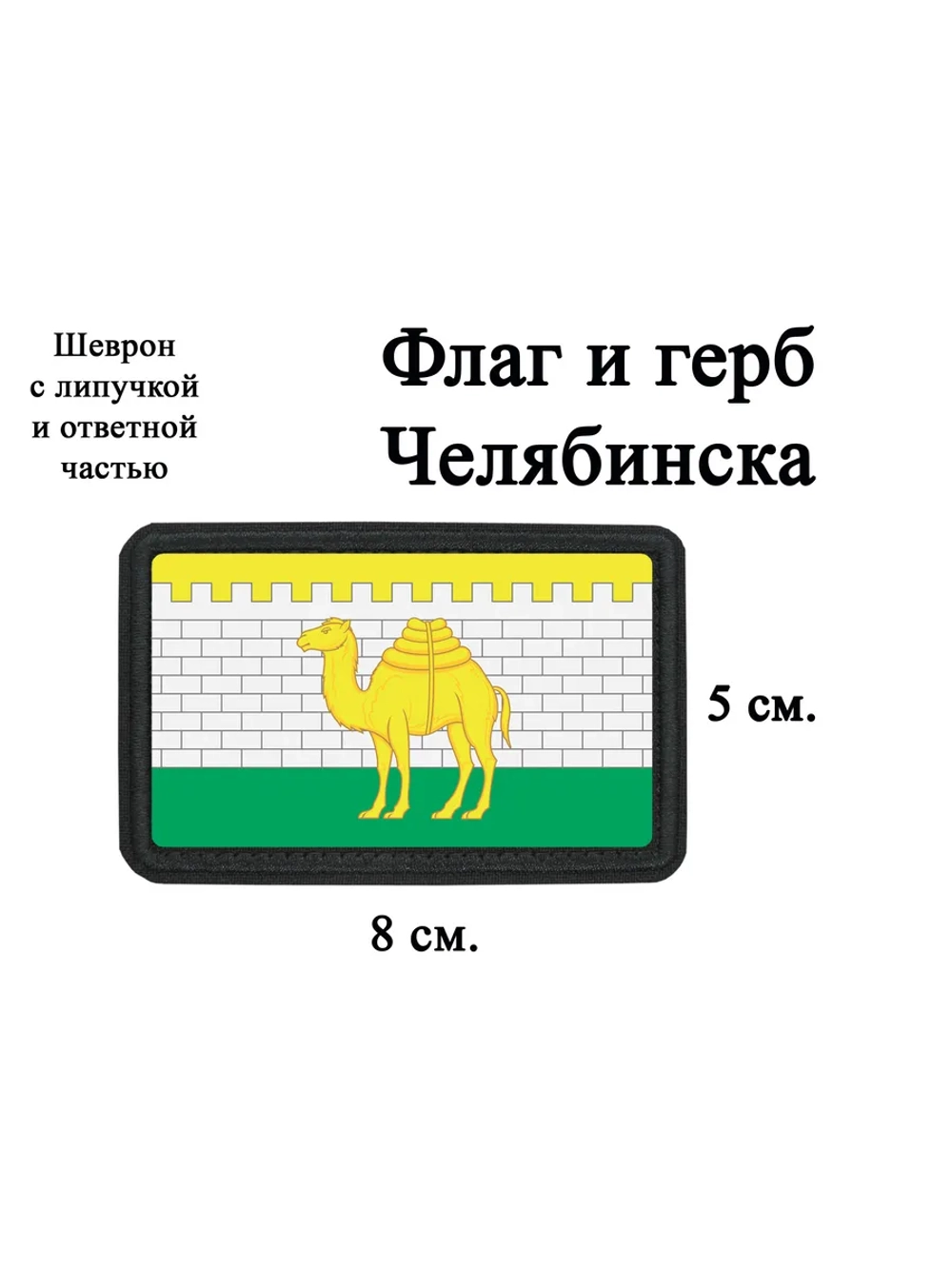 Шеврон на липучке Флаг и герб Челябинска dtf