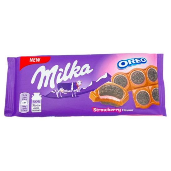 Шоколад Milka Oreo Strawberry, 92 гр (Германия)